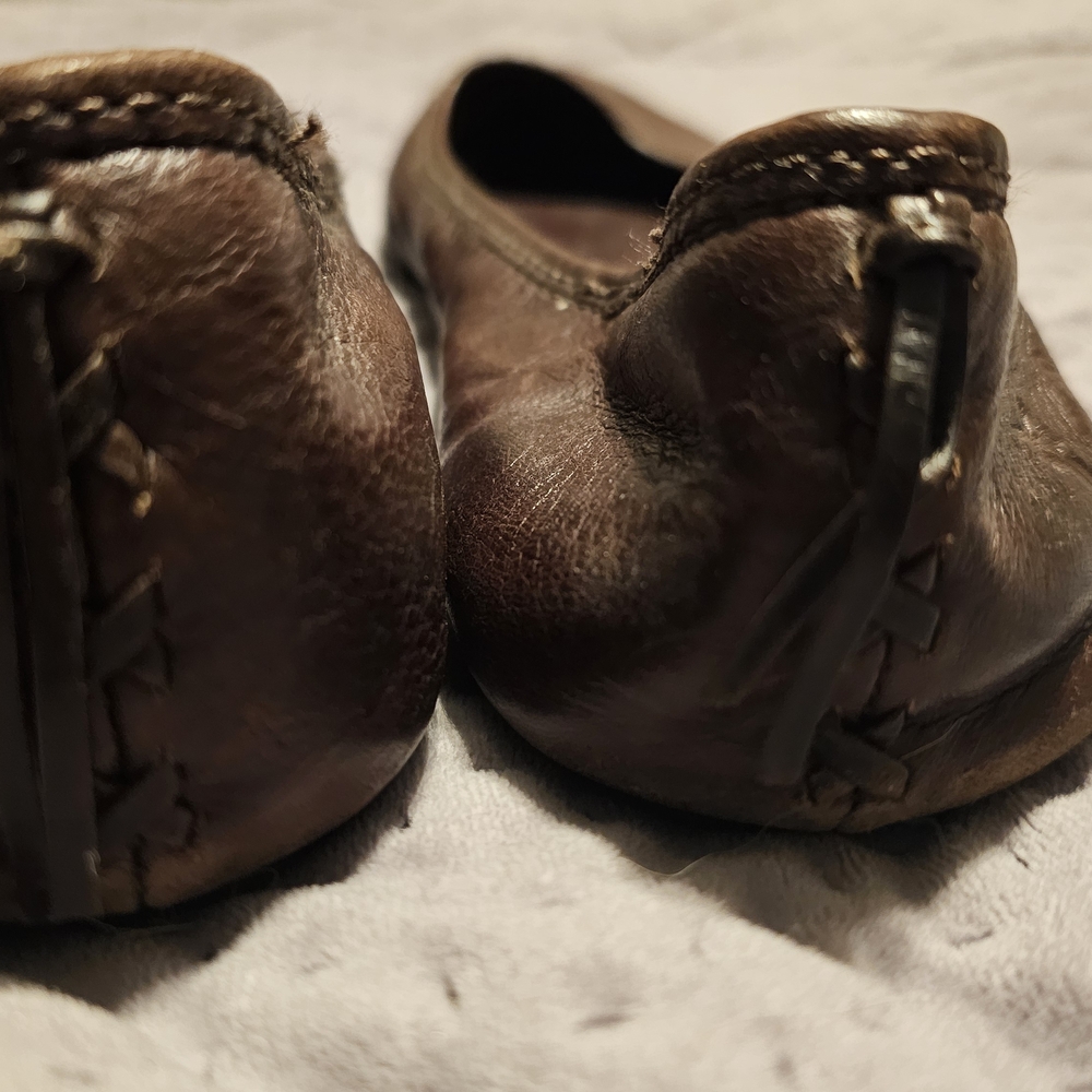 Frye Cognac Regina Leather Ballet Flats Size 10 - Picture 6 of 9